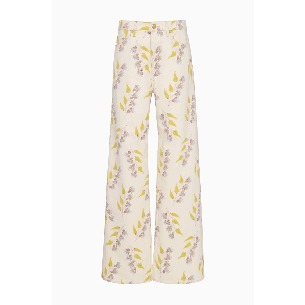 NWOT Ulla Johnson Limited Edition Willow Wide Leg Jean Infinite Flower sz24 $620